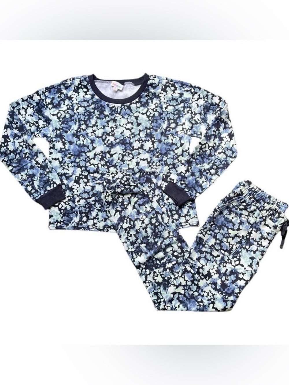 Lulu Blue Floral Long-Sleeve lounge Set